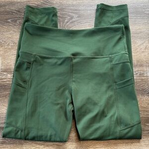 ZYIA Green Leggings with Side Pockets